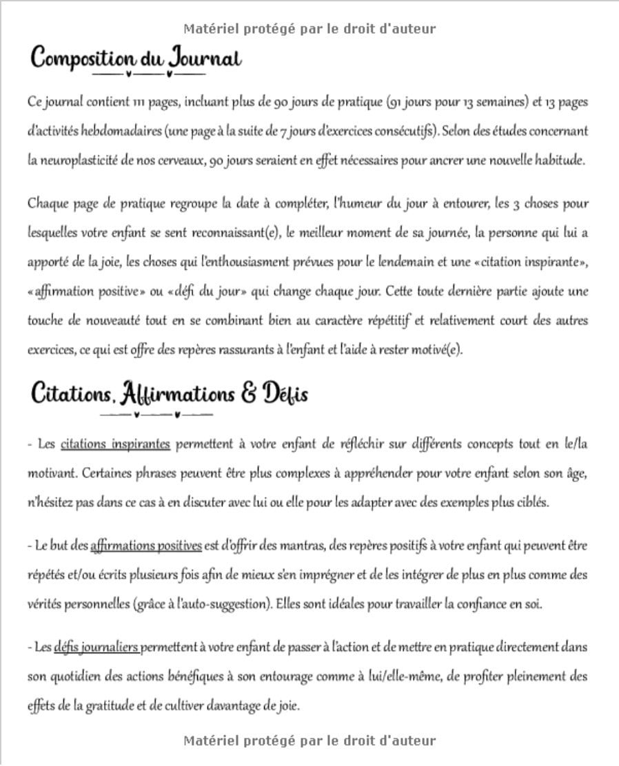Journal de Gratitude pour enfants : Carnet pour cultiver le bonheur, développer la confiance en soi et la pensée positive - 111 pages Format 19 x 23 cm
