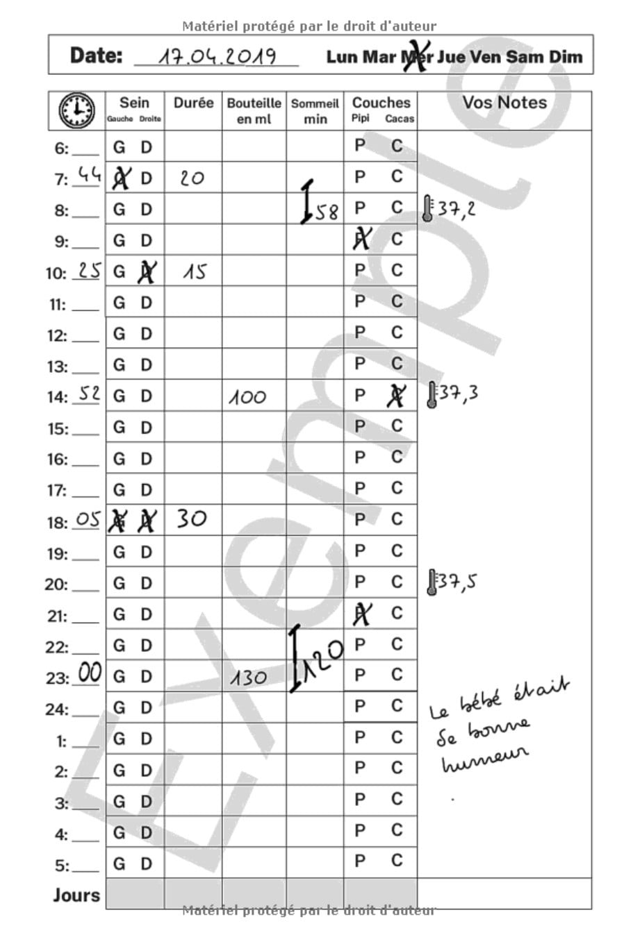 Carnet de suivi pour bébé : journal de bord pour votre bébé | Journal de santé pour votre médecin | journal jusqu'à 90 jours | Format 15 x 23 cm