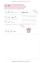 Carnet de recettes à remplir pour enfant - 100 pages Format 15x22cm