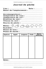 Carnet de pêche : Carnet pour pêcheur - Notez et conservez les informations importantes lors de vos séances de pêche - Format 15,24x22,86 cm - 100 pages