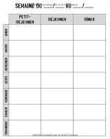 Planificateur de menus : Planificateur de repas hebdomadaire avec listes de courses - 108 pages Format 20x25 cm