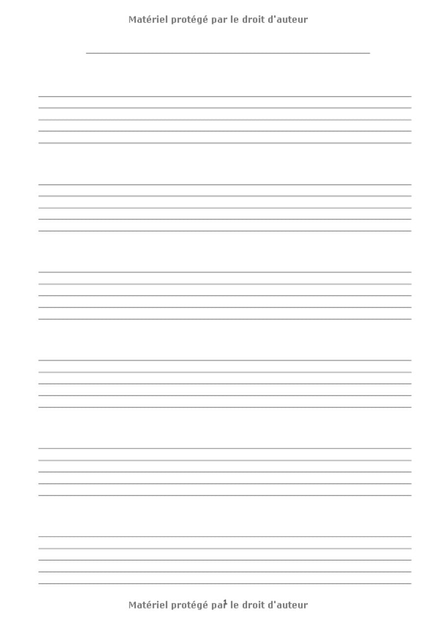 Mon Cahier de Musique : Papier Manuscrit Avec 6 Grosses Portées - 108 Pages - Format A4