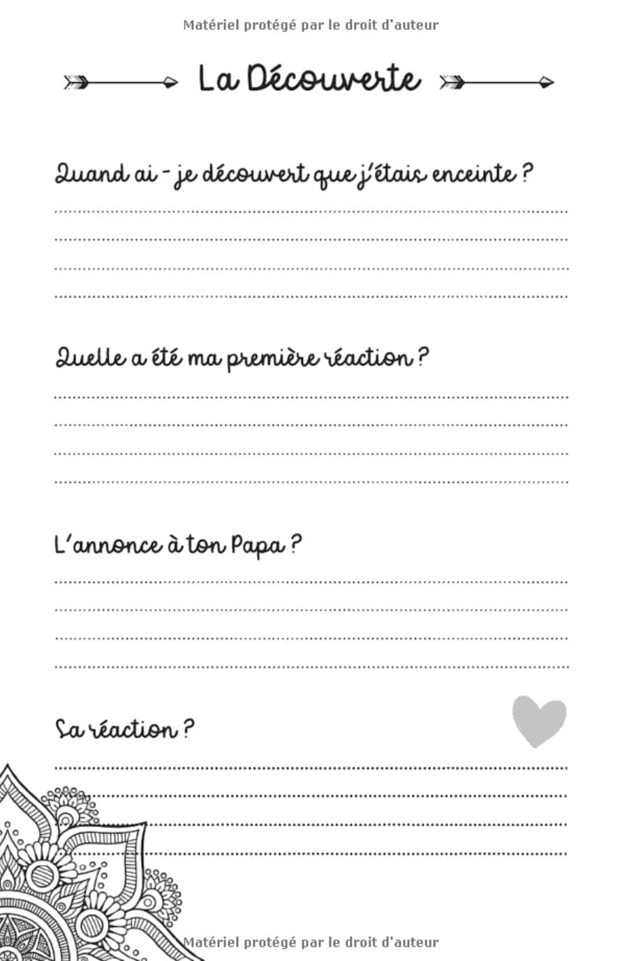 Journal de Grossesse - Carnet à compléte r: 9 mois de suivi pour attendre Bébé - 87 pages Format 14 x 21,5 cm