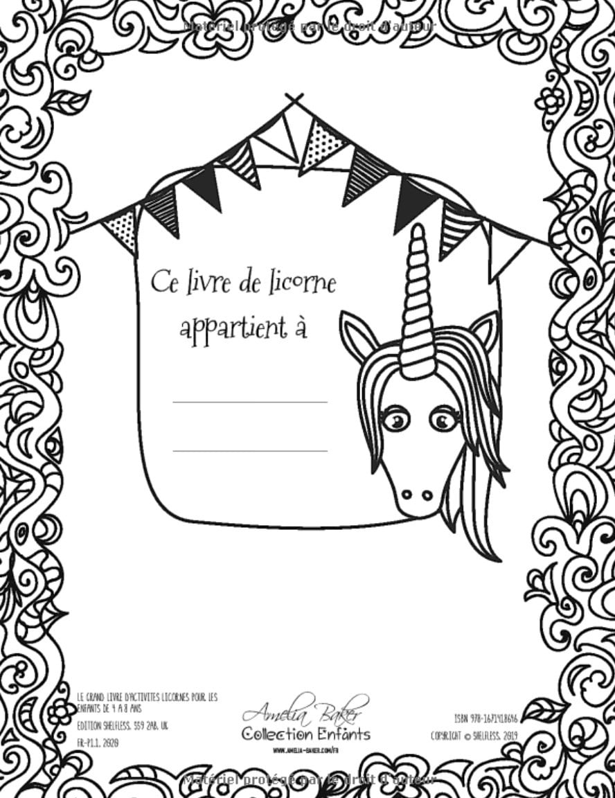Livre d'activités licornes pour enfants de 4 à 8 ans - jeux amusants, coloriages, labyrinthes, mots mêlés - 71 pages Format A4