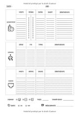 Carnet de suivi pour bébé : Journal de bord pour bébé , Cahier de suivi maternel - 120 pages Format 18 x 25 cm