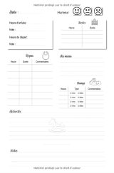 Carnet de liaison nounou : Cahier de transmission pour assistante maternelle et parents - 255 pages - Format A5