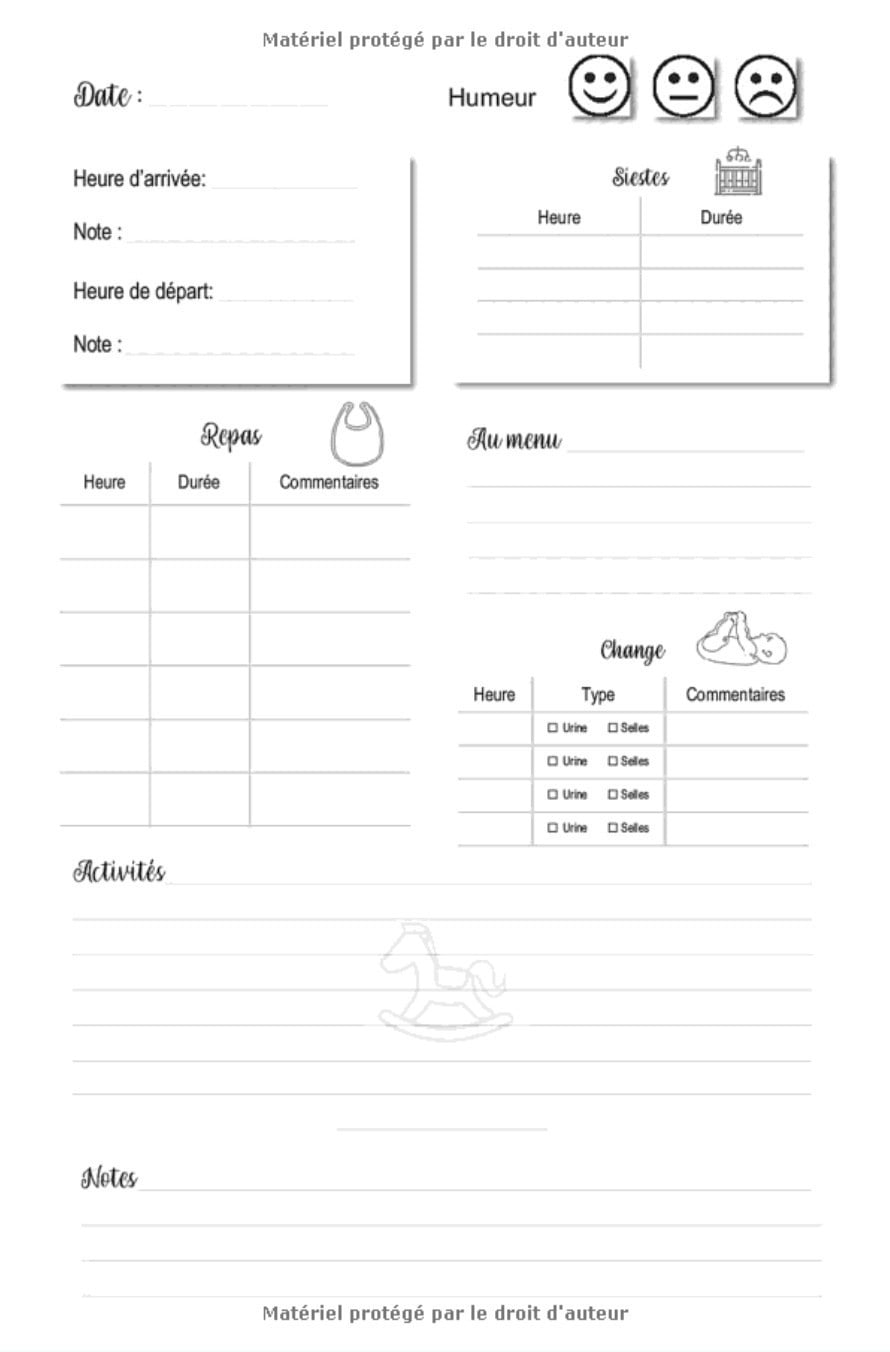Carnet de liaison nounou : Cahier de transmission pour assistante maternelle et parents - 255 pages - Format A5
