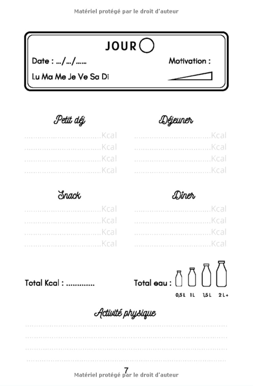 Agenda Minceur 90 jours : Journal de Régime Alimentaire et activité physique - 100 Pages Format 15 x 22 cm