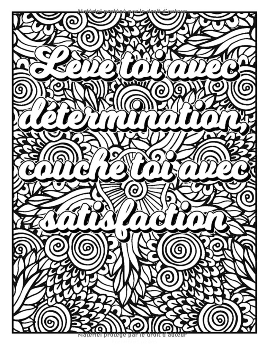 Mandala Fleurs Livre de Coloriage pour adultes : 50 Mandalas avec citations motivantes, messages positifs - 100 pages Format A4