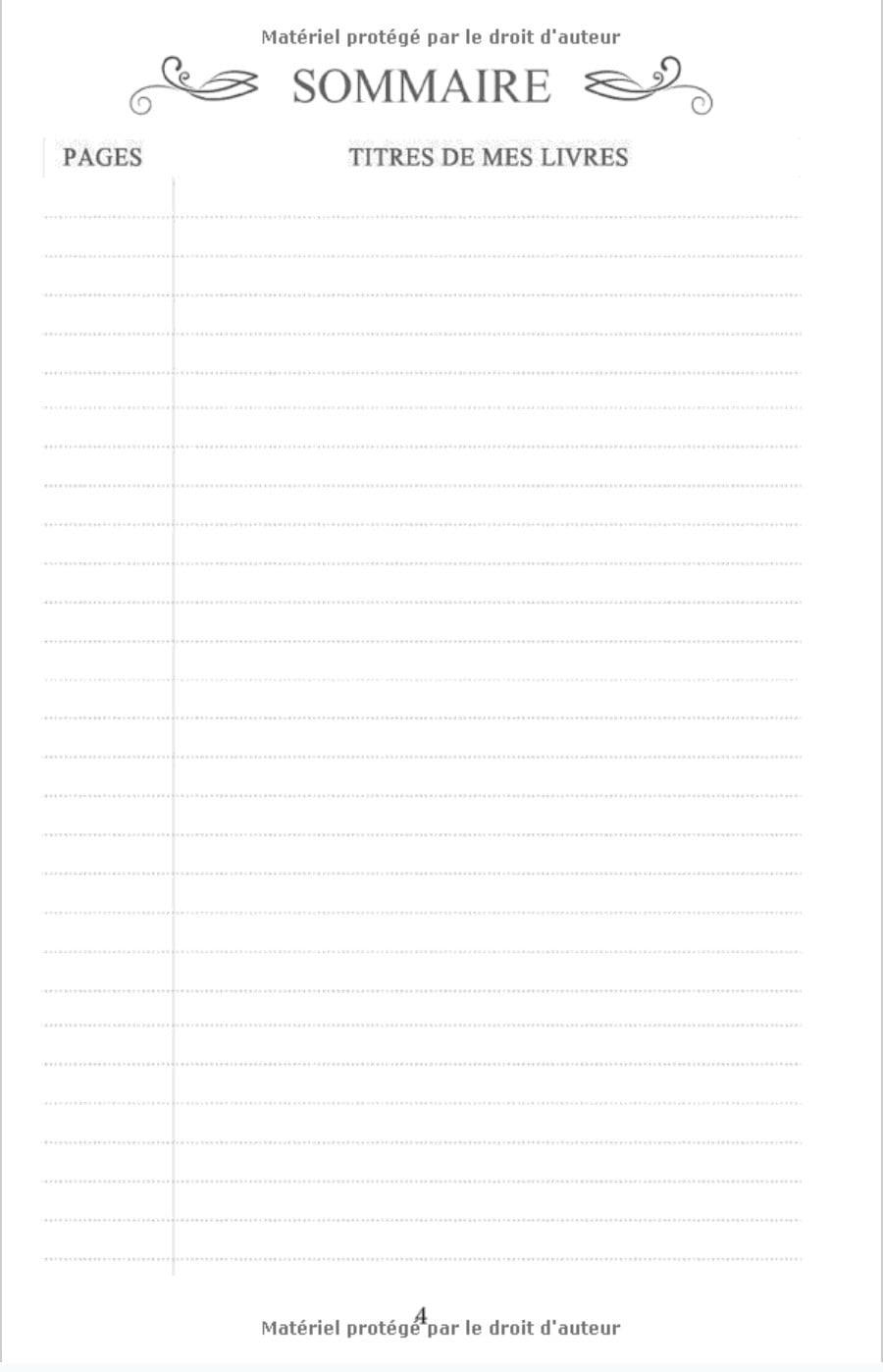 Mon petit carnet de lectures - 200 pages Format 14 x 21 cm