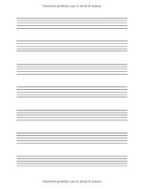 Cahier de musique : Cahier de partitions - Grosses lignes épaisses 7 portées -100 Pages 21 X 28 cm