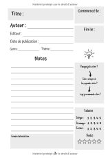 Carnet de lecture - 17,8 x 25,4 cm avec 120 pages