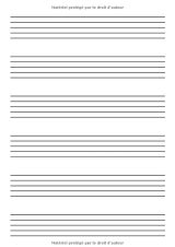 Cahier de musique enfant : Cahier de partitions pour enfants avec papier manuscrit, 6 grosses portées par page - 108 pages Format A4