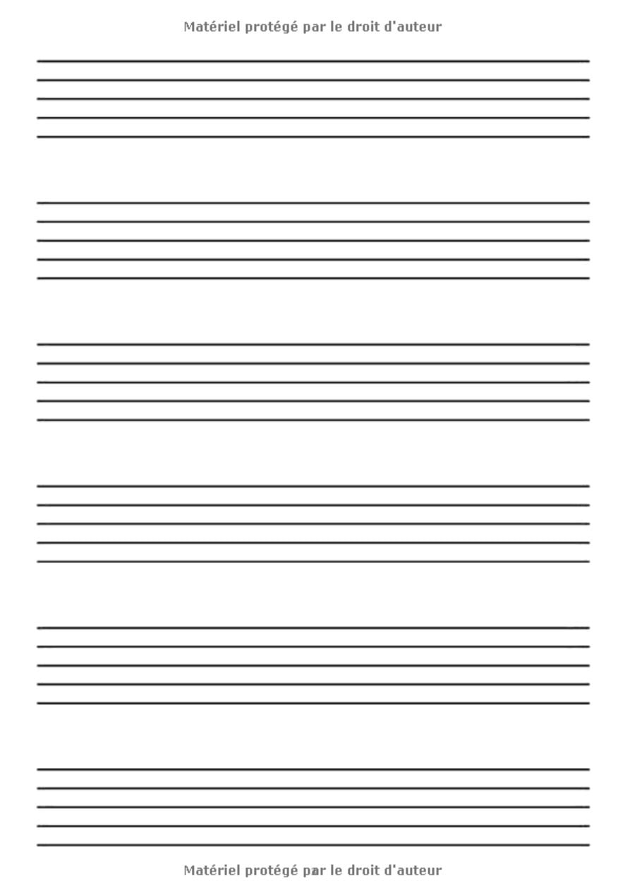 Cahier de musique enfant : Cahier de partitions pour enfants avec papier manuscrit, 6 grosses portées par page - 108 pages Format A4