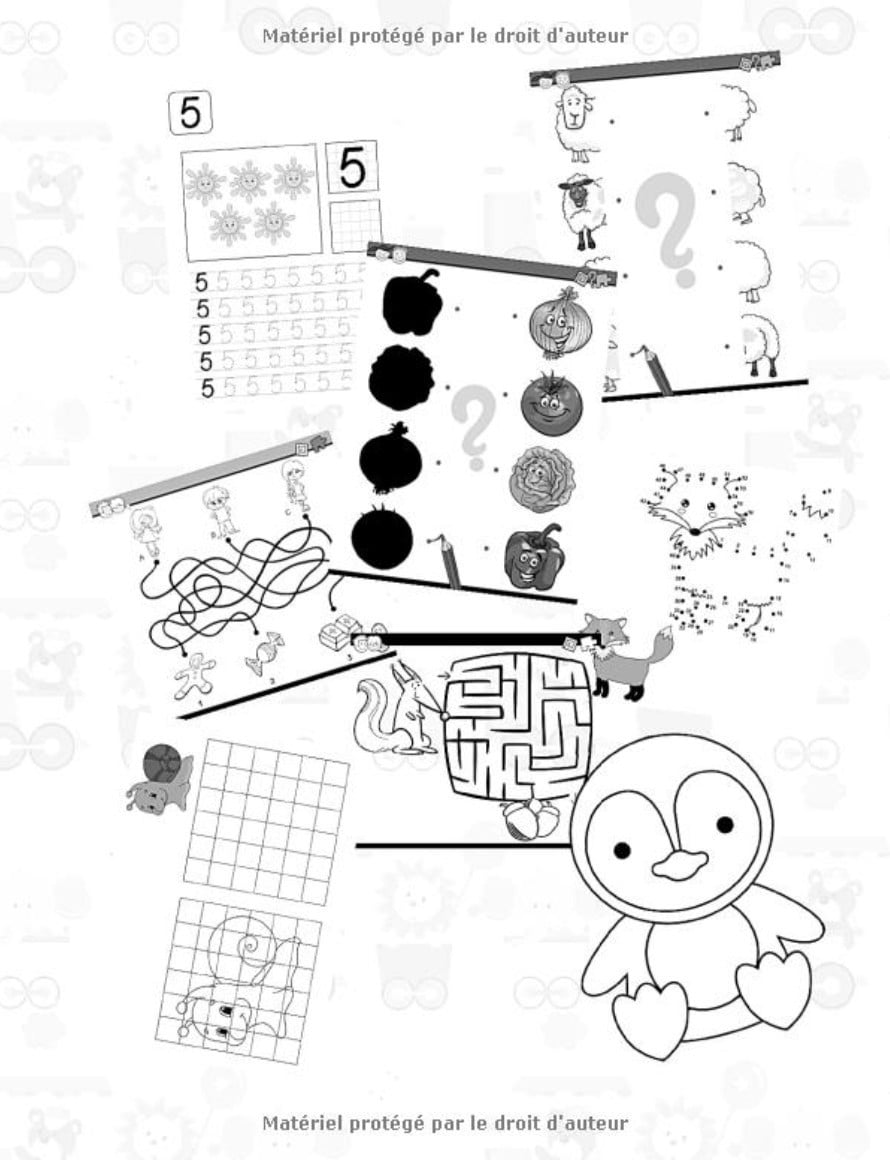 Cahier de jeux et activités pour enfants - 100 jeux réalisable dès 3 ans - 102 pages Format A4