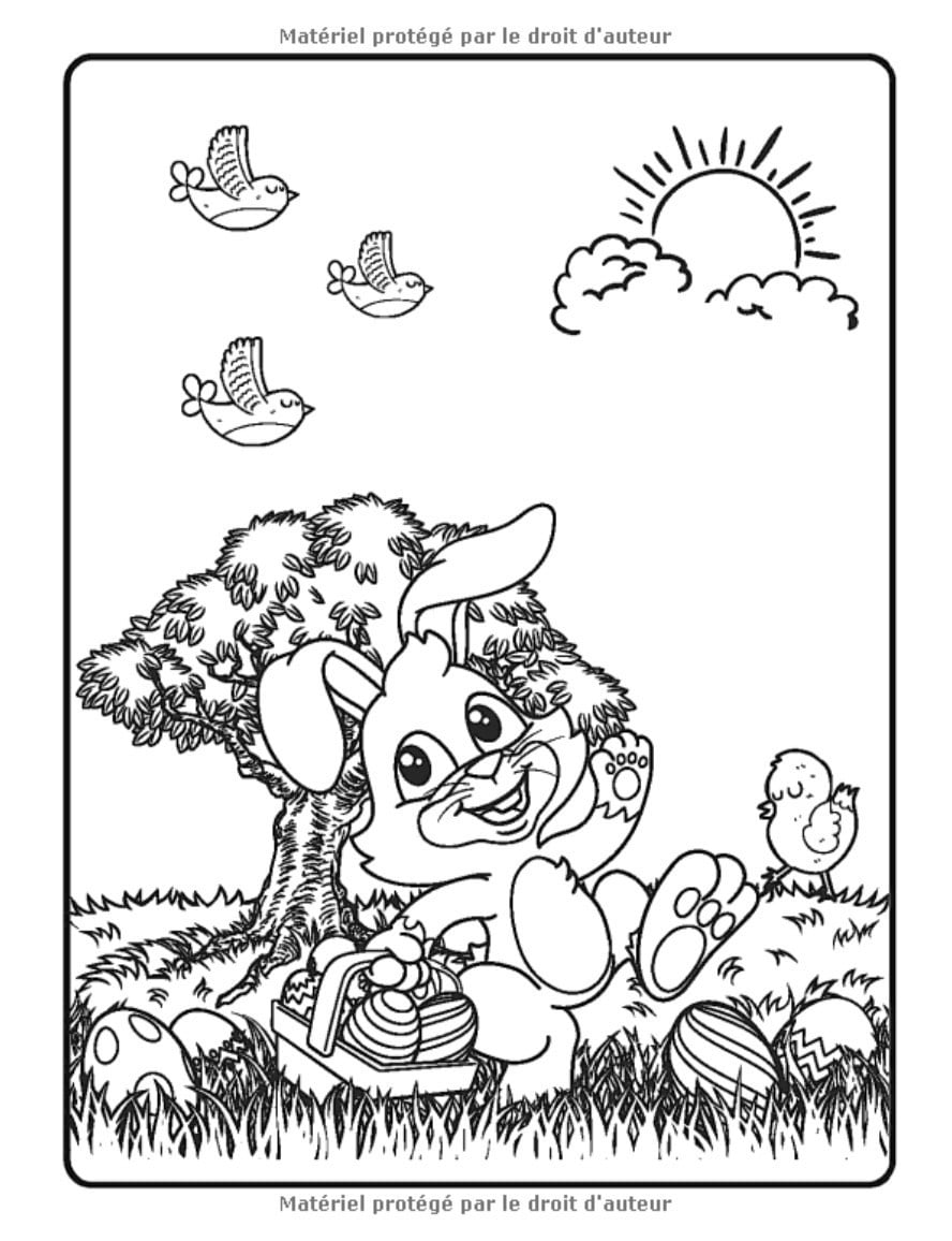 Pâques Livre de coloriage : Mignons dessins de Pâques pour les enfants de 4 à 8 ans - 100 pages Format A4