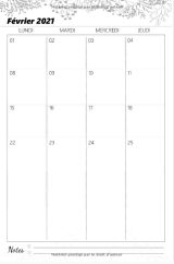 Agenda Semainier 2021 : Budget familial – Planning Annuel/Mensuel – 210 pages Format 15 x 22cm