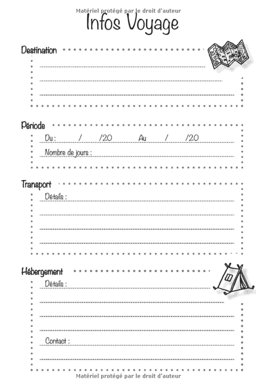 Carnet de Voyage à Remplir - Préparez votre Voyage et notez vos expériences quotidiennes | 100 pages | Format 15 x 22 cm