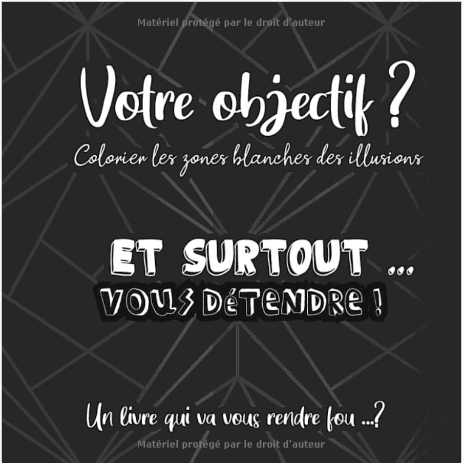 Coloriage Illusion d'optique : Coloriages envoûtants pour adultes et enfants minutieux - 86 pages Format 21,5 x 21,5 cm