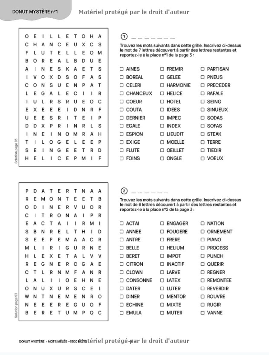 Donut Mystère Mots Mêlés +5500 Mots : Découvrez les mots cachés dans 155 grilles - Avec solutions - 112 pages Format A4