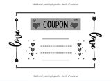 Carnet de coupons vides à remplir soi-même - Livre de bons - Chéquier d'amour - Cadeau idéal pour la Saint-Valentin - 60 pages format 20 x 15 cm
