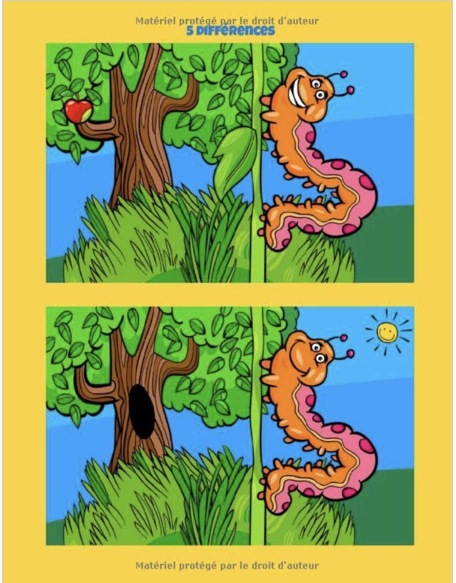 jeu des différences : cherche et trouve les erreurs | livre de jeux enfants dès 4 ans - 40 pages Format A4