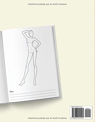 Carnet de Styliste silhouettes de mannequins pour dessiner la mode comme un(e) styliste - 102 pages format A4