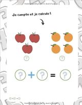 CAHIER DE CALCUL Additions Soustractions GS CP CE1 : 100 pages jeux et exercices dès 5 ans - Format A4