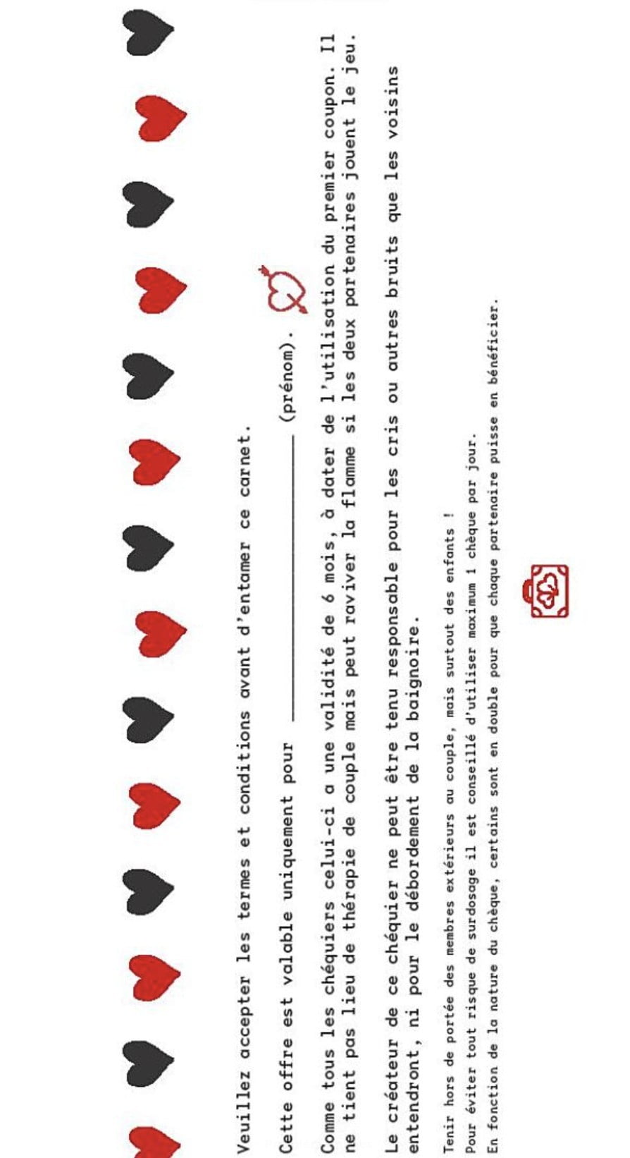 Le chéquier passion VOL. 2 : 19 faveurs coquines et romantiques pour un plaisir à deux - chéquier pour couples - 40 pages Format 10 x 20 cm