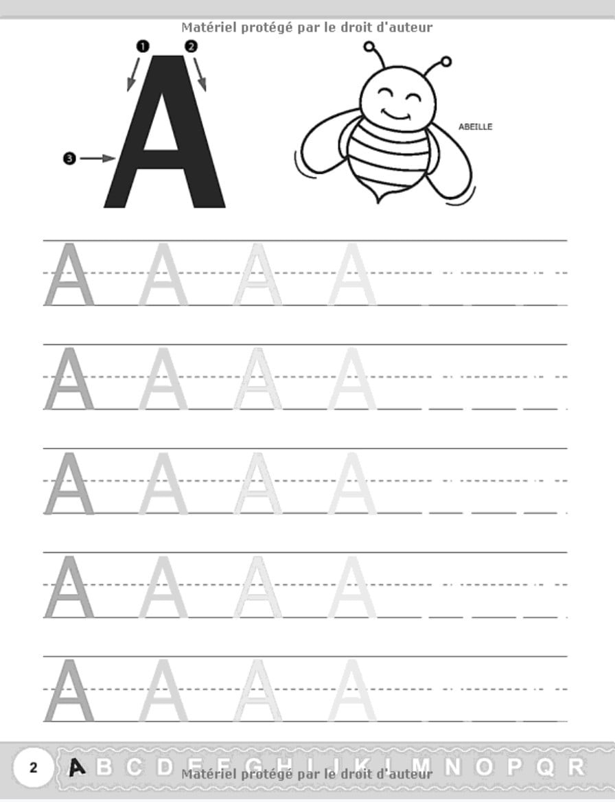 Cahier d'écriture cursive : grande section gs cp maternelle | majuscule et minuscule | lettres bâtons et cursives + chiffres + Coloriages | 125 pages - Format 21,5 x 28 cm