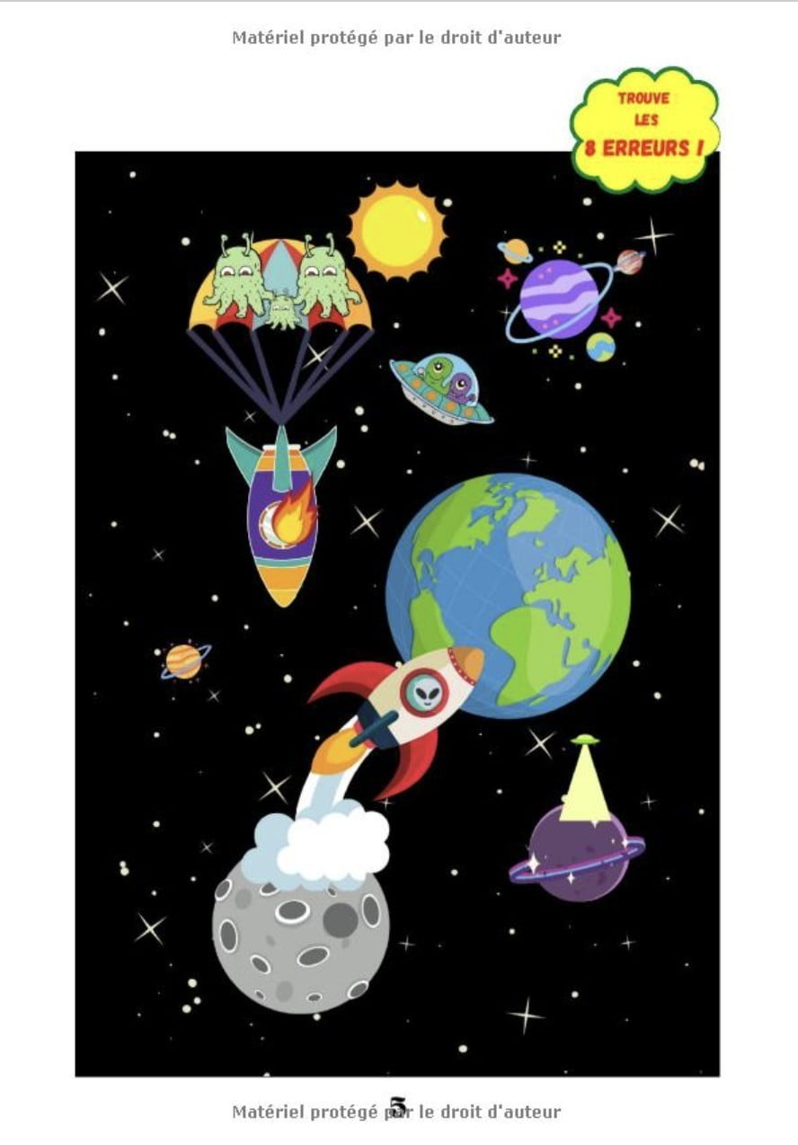 Jeu des différences enfants : Cherche et Trouve les 8 erreurs- 20 scènes géantes en COULEUR - 48 pages Format A4