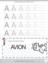 Cahier d'écriture Maternelle ps ms gs  Lettre bâton et script + chiffres avec Coloriages - 125 pages Format a4