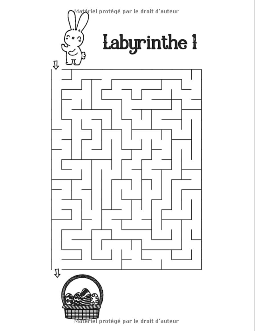 Activités Pâques + de 50 jeux : 7-10 ans - Livre d'activités pour enfants / labyrinthes, mots mêlés, coloriages, points par points, sudokus et plus - 98 pages Format A4