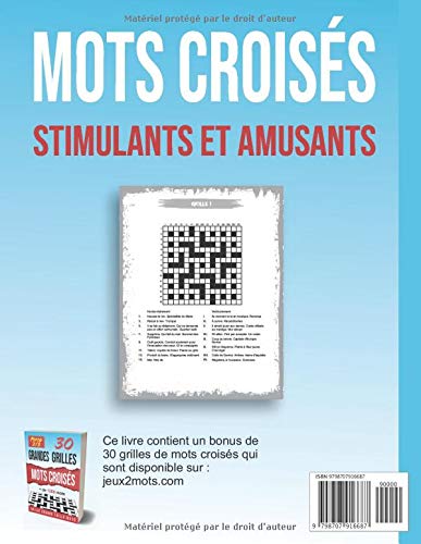 100 mots croisés gros caractères adultes force 2 et 3 : Stimulant, amusant et anti-stress - 114 pages Format A4