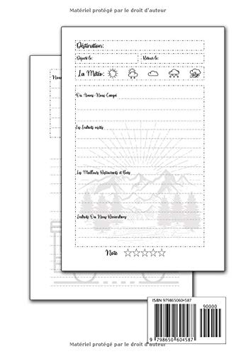 Mon Carnet De Voyage En Camping-Car : Journal de voyage a remplir pour camping-cariste, caravane van et voyage sur la route - 119 pages format 15 x 22 cm