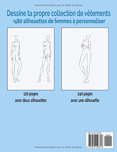 Carnet croquis de Mode - Format XXL - 360 pages : Cahier idéal pour les créateurs de mode et stylisme