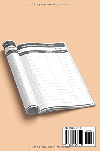 Carnet de compte personnel : Pour mieux gérer le budget hebdomadaire et mensuel - 100 pages Format 15 x 22 cm
