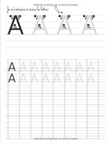 Cahier d'écriture cursive des lettres de l'alphabet et des chiffres avec coloriage - 106 pages A4