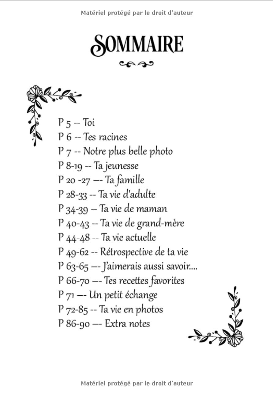 Grand-mère Raconte moi ton Histoire : Journal mémoire à faire remplir par sa Mamie avec le récit de sa vie | 90 pages Format 18 x 25 cm