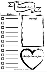 Carnet to do list de 100 pages d'organisation de tes journées - Listes à cocher - Objectifs - Instant Gratitude - Prises de notes - 101 pages Format 15 x 22 cm