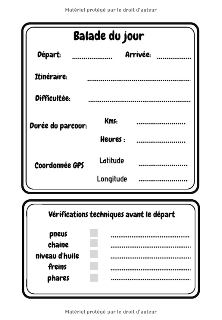 Mon road trip en moto : Carnet pour les amateurs de balade à moto - cadeau motard - 123 pages - 18 x 25 cm