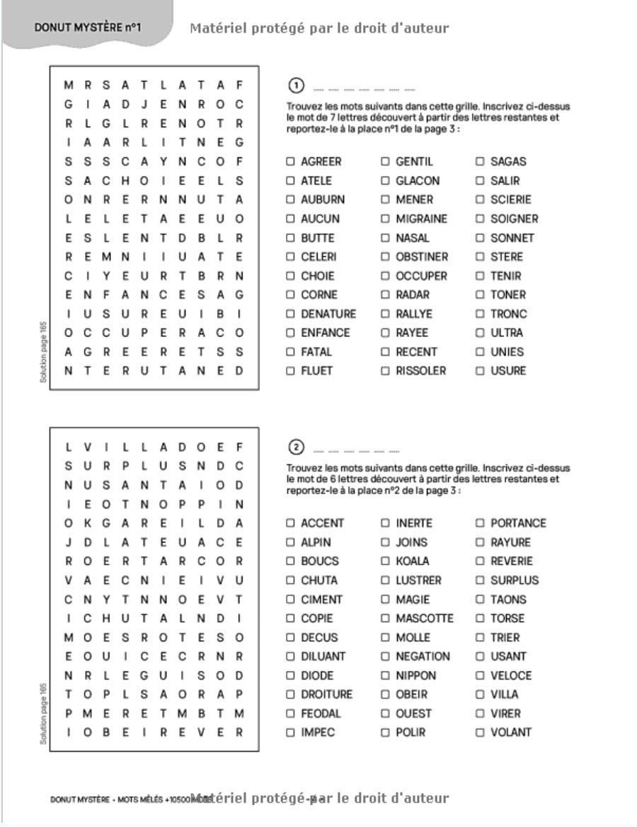 Donut Mystère Mots Mêlés Géant +10500 Mots : Dépassez vos limites avec une aventure de plus de 10500 mots à retrouver dans des grilles originales - 200 pages Format A4