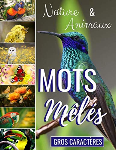 Mots Mêlés Nature & Animaux - Gros Caractères - Carnet de Mots Cachés - Adultes : 850 Fruits, Légumes, Fleurs, Arbres et + à trouver - 52 pages Format A4