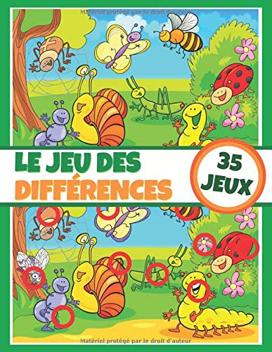 Le jeu des différences - 35 jeux : Cahier d’activités pour enfant - Livre de jeux - 92 pages Format A4
