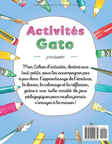 Cahier d'activités 3 ans : Apprendre a écrire , dessiner, colorier et a raisonner avec ( Labyrinthe enfant, Coloriage par numero, points a relier) 110 pages Format A4