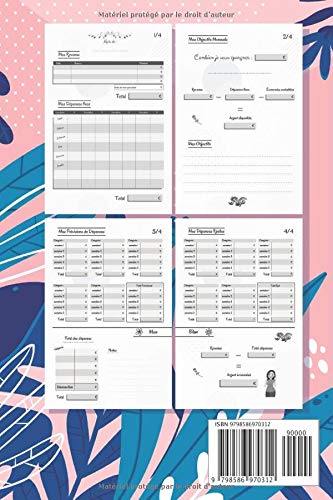 Kakebo carnet de compte - agenda pour tenir son budget mois par mois - 59 pages Format 15 x 22 cm