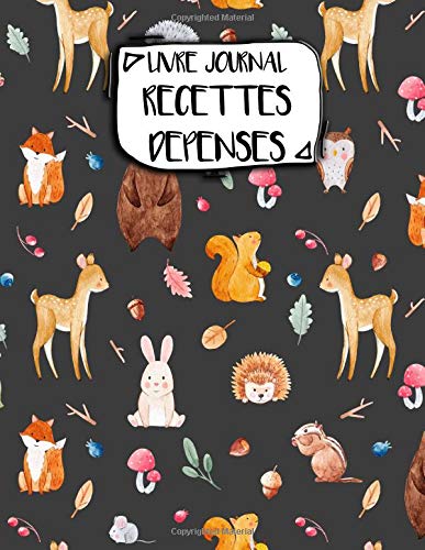 Livre Journal Recettes Dépenses : A4 - 106 pages - Animaux - Panda - Chien