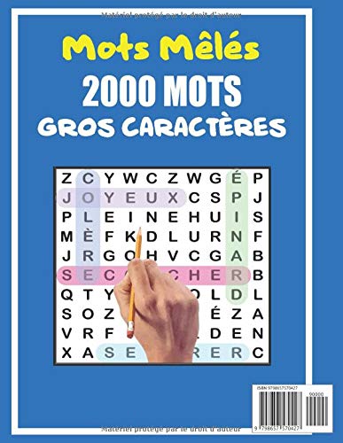 Mots Mêlés enfants 200 grilles - 2000 mots : Enfants 8 à 12 Ans Gros Caractères Avec Solutions. Grand Format A4 - 121 pages