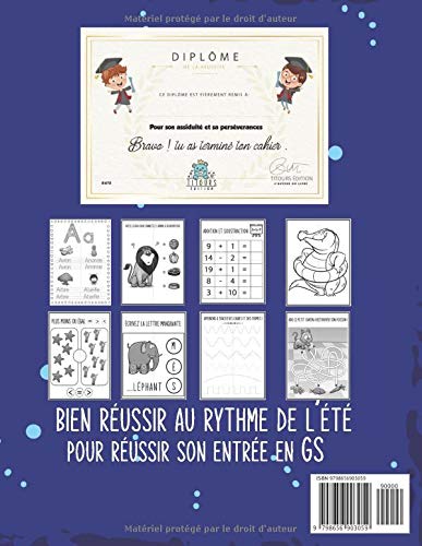 Cahier de vacances ms vers gs 4-5 ans pour une rentrée réussie conforme au programmes : cahier de vacances - 200 pages Format A4
