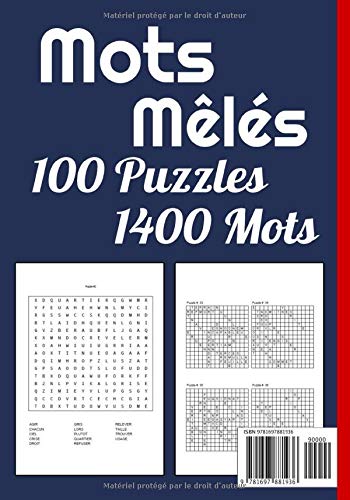 Mots Mêlés: Mots Cachés Adultes avec Solutions - 100 Puzzles - 1400 Mots - Gros caractères - 17,78 x 25,4 cm, 126 pages